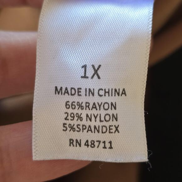 Ophelia Roe Pants Womens 1X Camel Brown Pull On Leggings Ponte Stretch Ankle Zip - Picture 4 of 11